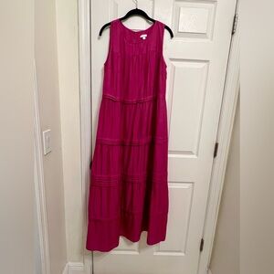 J.Jill Tiered A-Line Maxi Dress Large-Tall